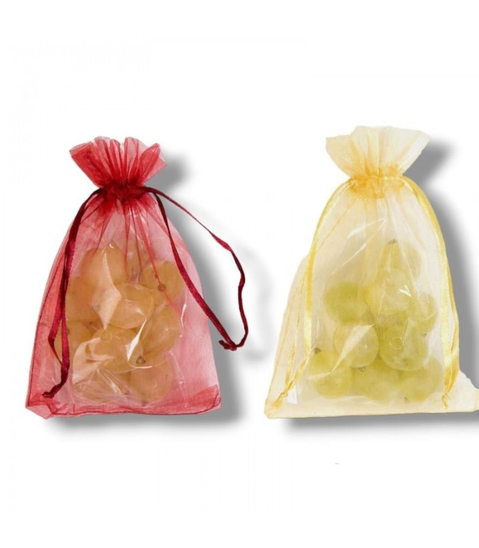 Pack 12 uvas Modelo Organza - www.bolsasdecotillon.com