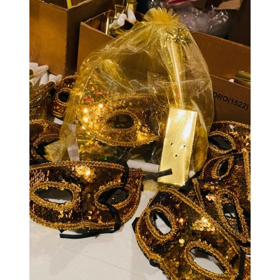 Bolsa de cotillón deluxe organza en color oro o plata - www.bolsasdecotillon.com