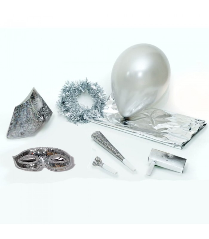 Bolsa de cotillón Veneciana Plata - www.bolsasdecotillon.com