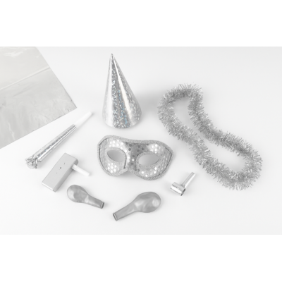 Bolsa de cotillón Veneciana Plata - www.bolsasdecotillon.com