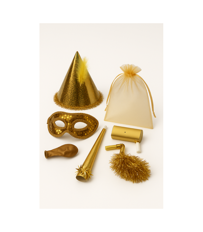 Bolsa de cotillón deluxe organza en color oro  www.bolsasdecotillon.com