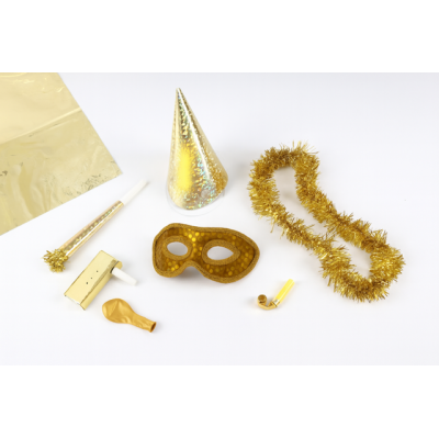 Bolsa de cotillón Veneciana Oro - www.bolsasdecotillon.com