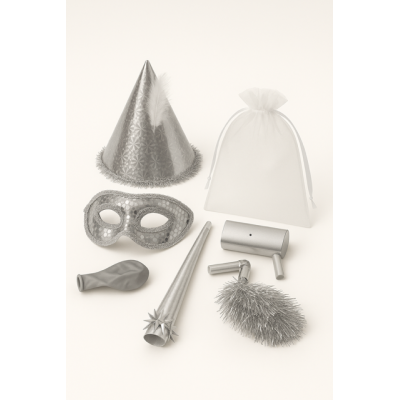 COTILLON DELUXE ORGANZA PLATA